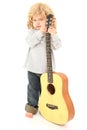 Little Rocker Guitar Player Royalty Free Stock Photo