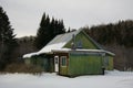 Little rural house in the canadian winter