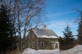 Little rural house in the canadian winter