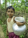 Little rural small girl portrait