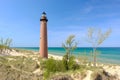 Little Sable Point Lighthouse in dunes, built in 1867 Royalty Free Stock Photo