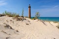 Little Sable Point Lighthouse in dunes, built in 1867 Royalty Free Stock Photo