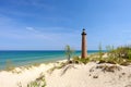 Little Sable Point Lighthouse in dunes, built in 1867 Royalty Free Stock Photo