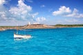 Little sailboat in formentera