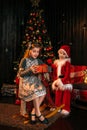 Little Santa brings gifts Royalty Free Stock Photo