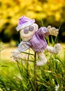 Little cute scarecrow made of cotton