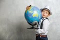 little schoolboy. School concept. Back to School Royalty Free Stock Photo