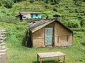 Little settlement near Chhomrong, Nepal Royalty Free Stock Photo