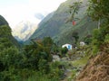 Little settlement near Dana, Nepal Royalty Free Stock Photo