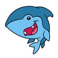 Little shark animal character cartoon illustration