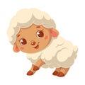 Little sheep cartoon vector illustration