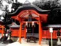 A little Shrine at Fushimiinari Taisha Temple in Kyoto, Japan