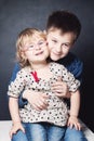Little Sister and Brother Royalty Free Stock Photo