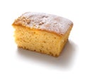 Little slice of soft cake isolated with shadow Royalty Free Stock Photo