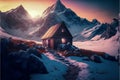 Little small abandoned mountain hut