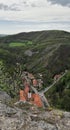 Little small village view from the rock Royalty Free Stock Photo