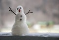 little snowman, snow sculpture