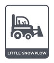 little snowplow icon in trendy design style. little snowplow icon isolated on white background. little snowplow vector icon simple