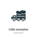 Little snowplow vector icon on white background. Flat vector little snowplow icon symbol sign from modern construction collection