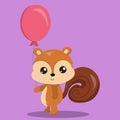 LITTLE SQUIRREL BALLOON 04 Royalty Free Stock Photo