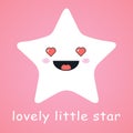 Lovely little star in kawaii style.
