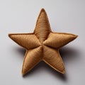 Little Star: A Brown Twill Pillow Inspired By Joana Vasconcelos