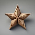 Little Star: 3d Origami Star Inspired By Patricia Piccinini And Hiroshi Nagai Royalty Free Stock Photo