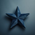 Little Star: A Dark Indigo Suede Star On A Clean Background