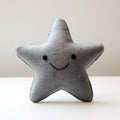 Little Star Grey Flannel Stuffed Animal With Soft Light Smile Royalty Free Stock Photo