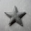 Little Star: Handheld Grey Felt Star With Toy-like Proportions
