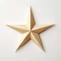 Little Star Japanese Minimalism Wood Star Shape 3d Rendering