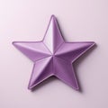 Little Star: Lavender Faux Leather Star On Pink Background