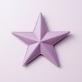 Little Star: Luxurious Leather Cut Out In Dreamy Purple Royalty Free Stock Photo