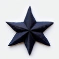 Little Star Navy Blue Star Shaped Pillow In Marina Abramovi Style Royalty Free Stock Photo
