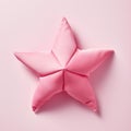 Little Star Pink Star Shaped Pillow In Japanese Minimalist Style