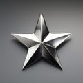Little Star: A Silver Spandex Sculpture On Gray Background