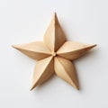 Little Star: A Striped Wooden Star On A Clean Background