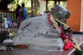 Little statue of Indian holy cow Royalty Free Stock Photo