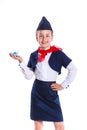 Little stewardess Royalty Free Stock Photo