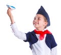 Little stewardess Royalty Free Stock Photo