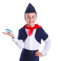 Little stewardess Royalty Free Stock Photo