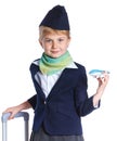 Little stewardess Royalty Free Stock Photo