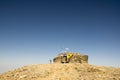 Little stone chapel of the Holy Cross, Mount Ida, Idha, Idhi, Ita, Psiloritis is the highest mountain on Crete in Idi mountains Royalty Free Stock Photo