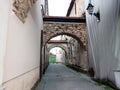 Little street in Baia Mare city Royalty Free Stock Photo