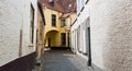 Little street, old provincial European town Royalty Free Stock Photo