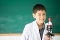 Little students study science in classroom
