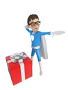 Little superhero posing Royalty Free Stock Photo