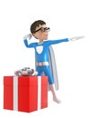Little superhero posing Royalty Free Stock Photo
