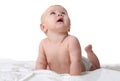 Little surprised baby looking up Royalty Free Stock Photo