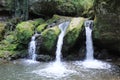 A waterfalls in the Little Switzerland of Luxembourg, Mullerthal Royalty Free Stock Photo